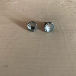 Clear crystal stud earrings